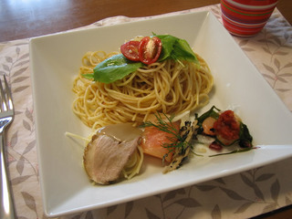 冷製パスタと3種盛り合わせ